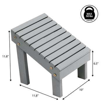 Saru 11.8" Traditional Classic Solid Acacia Wood Shower Shaving Foot Stool